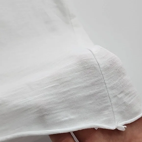 For The Republic Women's White Tee Shirt High Top Blue Rhinestone Sneaker Size S - Picture 12 of 15